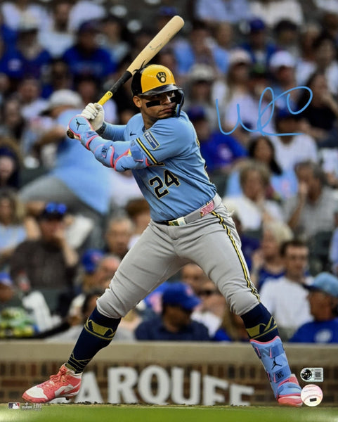 Milw. Brewers Catcher WILLIAM CONTRERAS Signed 16X20 Photo #2 AUTO - BAS
