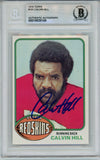 Calvin Hill Autographed 1976 Topps #131 Trading Card Slab Beckett 57056