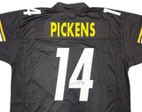 PITTSBURGH STEELERS GEORGE PICKENS AUTOGRAPHED BLACK JERSEY BECKETT QR 225903