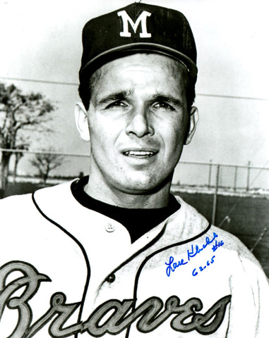 Milw Braves LOU KLIMCHOCK Signed 8x10 Photo #2 AUTO