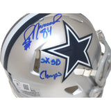 Jay Novachek Autographed Dallas Cowboys Mini Helmet 3x SB Beckett 43050