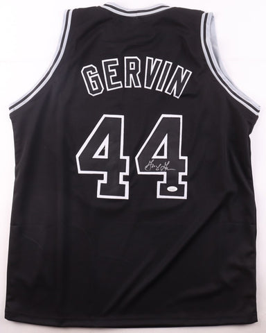 George Gervin Signed San Antonio Spurs Jersey (JSA) 9xAll Star Shooting Guard