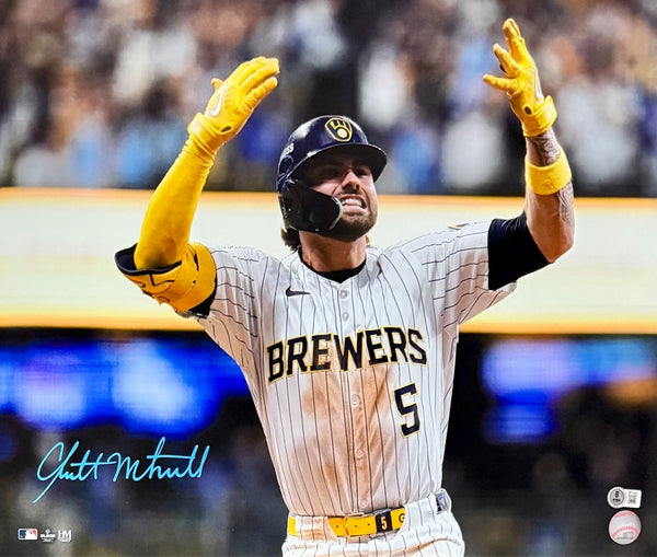 GARRETT MITCHELL - Milwaukee Brewers MLB - Signed 16x20 Photo #10 AUTO - BAS