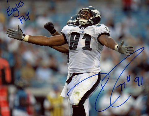 Darryl Tapp Autographed 35 Count Lot of 8x10 Photos Eagles Fly Eagles Fly 238272