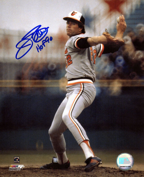 Jim Palmer Signed Orioles Wind Up Pitching 8x10 Photo w/HOF'90 - (SCHWARTZ COA)