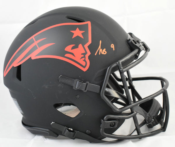 Kayshon Boutte Signed Patriots F/S Eclipse Speed Authentic Helmet-Beckett W Holo