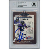 Ray Lewis Autographed 2001 Fleer Eleven Up #14/15 Trading Card Beckett 53525