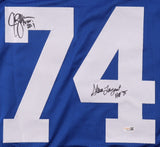 Steve Largent "HOF 95" & Jim Zorn Signed Seattle Seahawks #74 Stat Jersey (JSA)