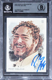 Post Malone Authentic Signed 2019 Topps Allen & Ginter #176 Card BAS Slabbed 1