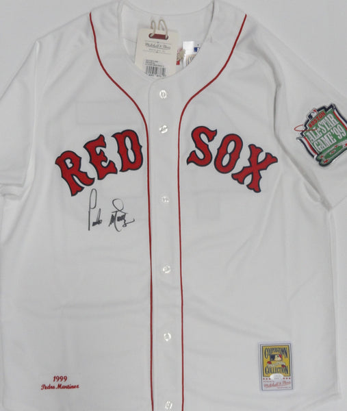 Red Sox HOF'er PEDRO MARTINEZ Signed Official Mitchell & Ness Jersey AUTO JSA
