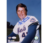 Tom Seaver Signed New York Mets Unframed 8x10 Close up Kneeing Photo -Franchise