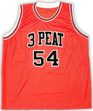 CHICAGO BULLS HORACE GRANT AUTOGRAPHED RED JERSEY "4X CHAMPS" JSA STOCK #215707