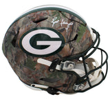 Brett Favre Signed Green Bay Packers Speed Flex Auth Hunter Camoflauge Helmet