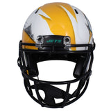 Aaron Rodgers Autographed Packers / Jets ECC Ripped Authentic Helmet Fanatics