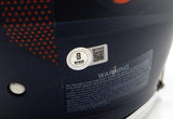Bo Nix Autographed/Inscribed "Go Broncos" Navy Broncos Pro Speed Helmet BAS COA