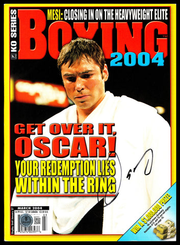 Oscar De La Hoya Autographed Signed Magazine Beckett BAS QR #BM37874