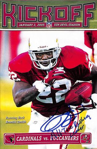 Emmitt Smith Autographed Arizona Cardinals 01/02/05 Media Guide BAS 42553