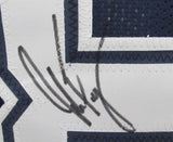 Jake Ferguson Signed Blue Custom Football Jersey Dallas Cowboys Beckett 186303