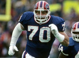 John Fina Signed Buffalo Jersey Inscribed "#Bills Mafia" (JSA) 1992 1st Round Pk