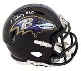Isaiah Likely Signed Baltimore Ravens Speed Mini Helmet (Beckett) 2022 Draft Pck