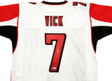 ATLANTA FALCONS MICHAEL VICK AUTOGRAPHED WHITE JERSEY BECKETT BAS WITNESS 230183