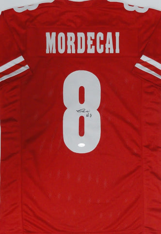 Badgers QB TANNER MORDECAI Signed Custom Replica Wisconsin Red Jersey AUTO - JSA
