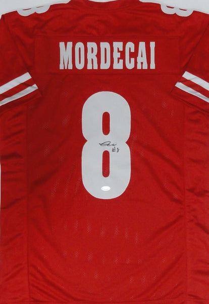 Badgers QB TANNER MORDECAI Signed Custom Replica Wisconsin Red Jersey AUTO - JSA