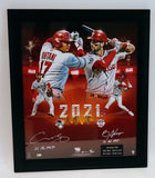 Signed 2021 MVPs Shohei Ohtani & Bryce Harper w/ 2 inscriptions - Fanatics COA