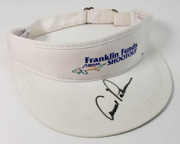 Arnold Palmer Signed Shark Shootout Golf Visor (JSA COA) 10xPGA Tour Champion