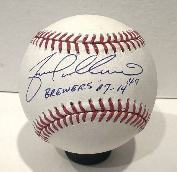 YOVANI GALLARDO Signed Official MLB Baseball - Milwaukee Brewers "07-14" - JSA