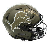 Barry Sanders Signed Detroit Lions Speed Flex Authentic Salute to Service Helmet
