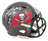 Buccaneers Ronde Barber "HOF 23" Signed Speed Mini Helmet BAS Witnessed