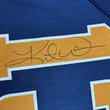 Autographed/Signed Kurt Warner St. Louis Dark Blue Football Jersey JSA COA