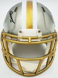 Chris Olave Signed New Orleans Saints Flash Gray Speed Mini Helmet Beckett Wit