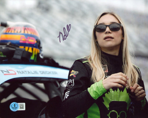 Natalie Decker NASCAR Authentic Signed 8x10 Horizontal Photo Autographed BAS 6