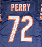 Chicago Bears SB Champ WILLIAM PERRY Signed Custom Replica Navy Jersey - BAS