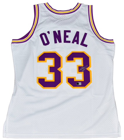 SHAQUILLE O'NEAL SIGNED LSU TIGERS #33 MITCHELL & NESS JERSEY BECKETT