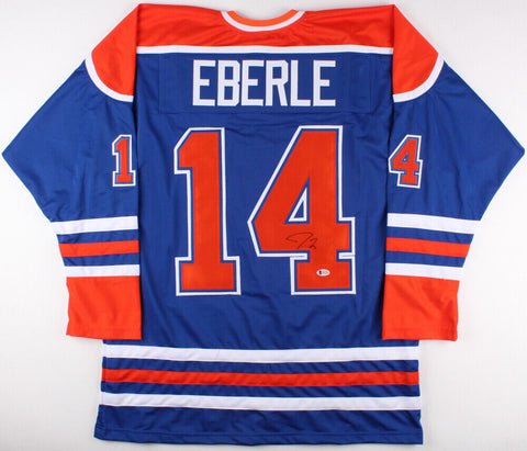 Jordan Eberle Signed Oilers Jersey (Beckett) 22nd Overall Pick 2008 NHL Draft