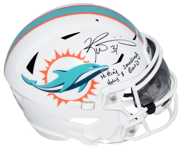 RICKY WILLIAMS SIGNED MIAMI DOLPHINS SPEEDFLEX MIDI HELMET W/ SMOKING BOWLS