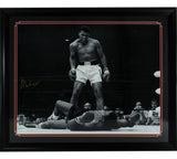 Muhammad Ali Signed Framed 36x44 Liston Knockout Boxing Poster