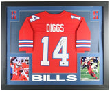 Stefon Diggs Signed 35x43 Framed Buffalo Bill Jersey Display (Beckett)All Pro WR