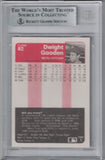 Dwight Gooden Signed New York Mets 1985 Fleer Trading Card BAS Slab 28522