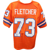 Simon Flethcer Autographed/Signed Orange Pro Style Jersey JSA 45416
