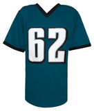 Jason Kelce (PHILADELPHIA EAGLES) Signed Green Custom Football Jersey -(PSA COA)