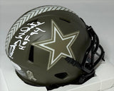 Cowboys RANDY WHITE Signed Riddell SALUTE SERVICE Speed Mini Helmet AUTO - JSA