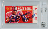 O.J. Simpson Autographed 1968 Rose Bowl Ticket MVP Beckett Slab 36671