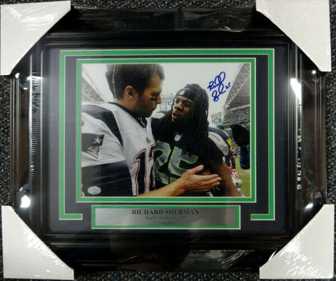RICHARD SHERMAN AUTOGRAPHED FRAMED 8X10 PHOTO SEAHAWKS U MAD BRO? RS HOLO 80875