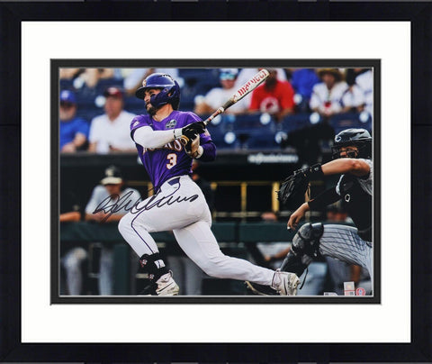 Framed Dylan Crews LSU Tigers Autographed 16" x 20" Hitting Photograph