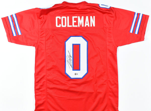 Keon Coleman Autographed Red Pro Style Jersey - Beckett W Hologram *Black