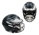 Brian Dawkins/Zack Ertz Signed Philadelphia Eagles Speed Flex Auth Flames Helmet